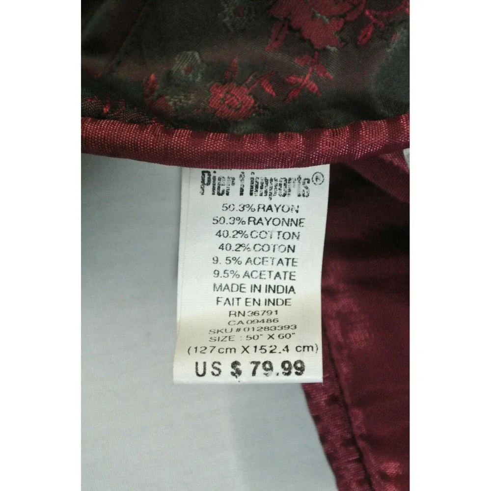 Vtg. $79.99 Pier 1 Imports RAYON Wall Hanging Tapestry Throw 50